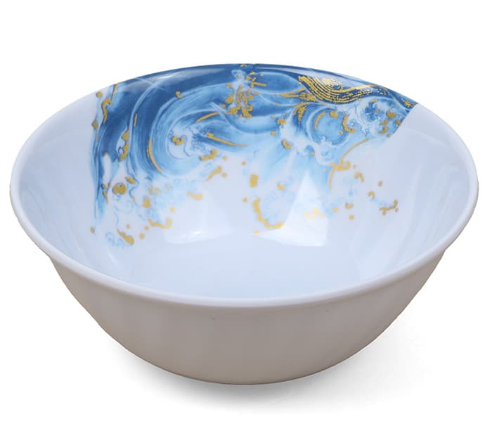 7‑inch melamine small rice bowl, with golden wave pattern,  tableware for commercial use in hotels and restaurants